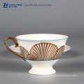 Fan Painting Decorated Promotion Cup, Fine Bone China Coffee Cup For Wholesale